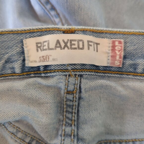 Levis 550 Relaxed Fit Light Wash Denim Jeans 40x32 Mens Vintage 1990s - Picture 6 of 15